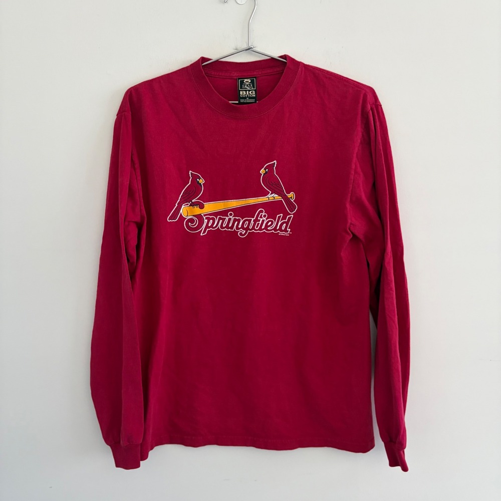 Gear For Sports Big Cotton Springfield Cardinals Long Sleeve Shirt Red Mens M